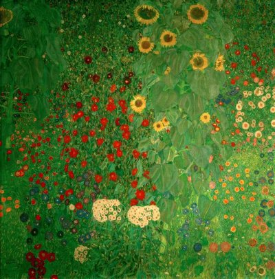 Bauerngarten mit Sonnenblumen von Gustav Klimt